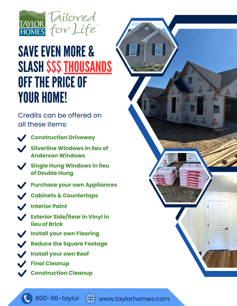 Pricing For A New Home – Ky, In &Amp; Oh Extra Savings Flyer