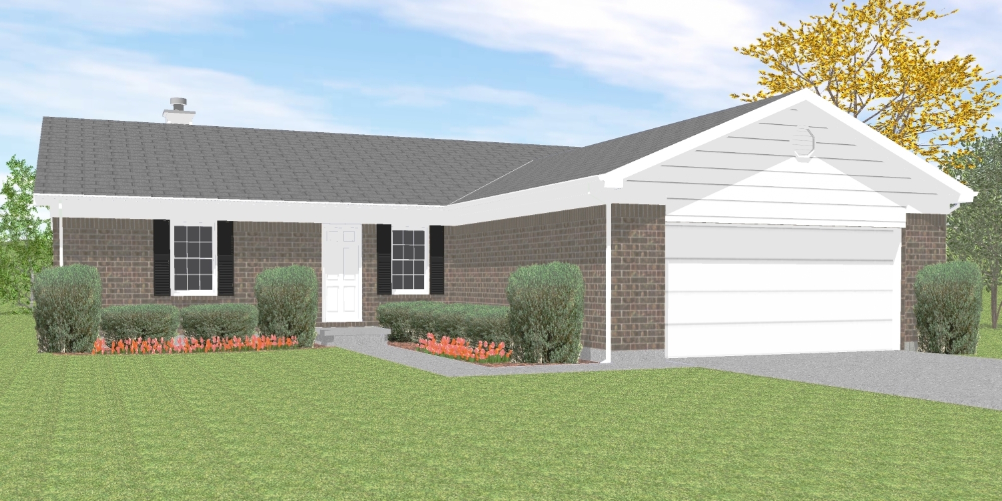 One Story Home Designs Frontier
