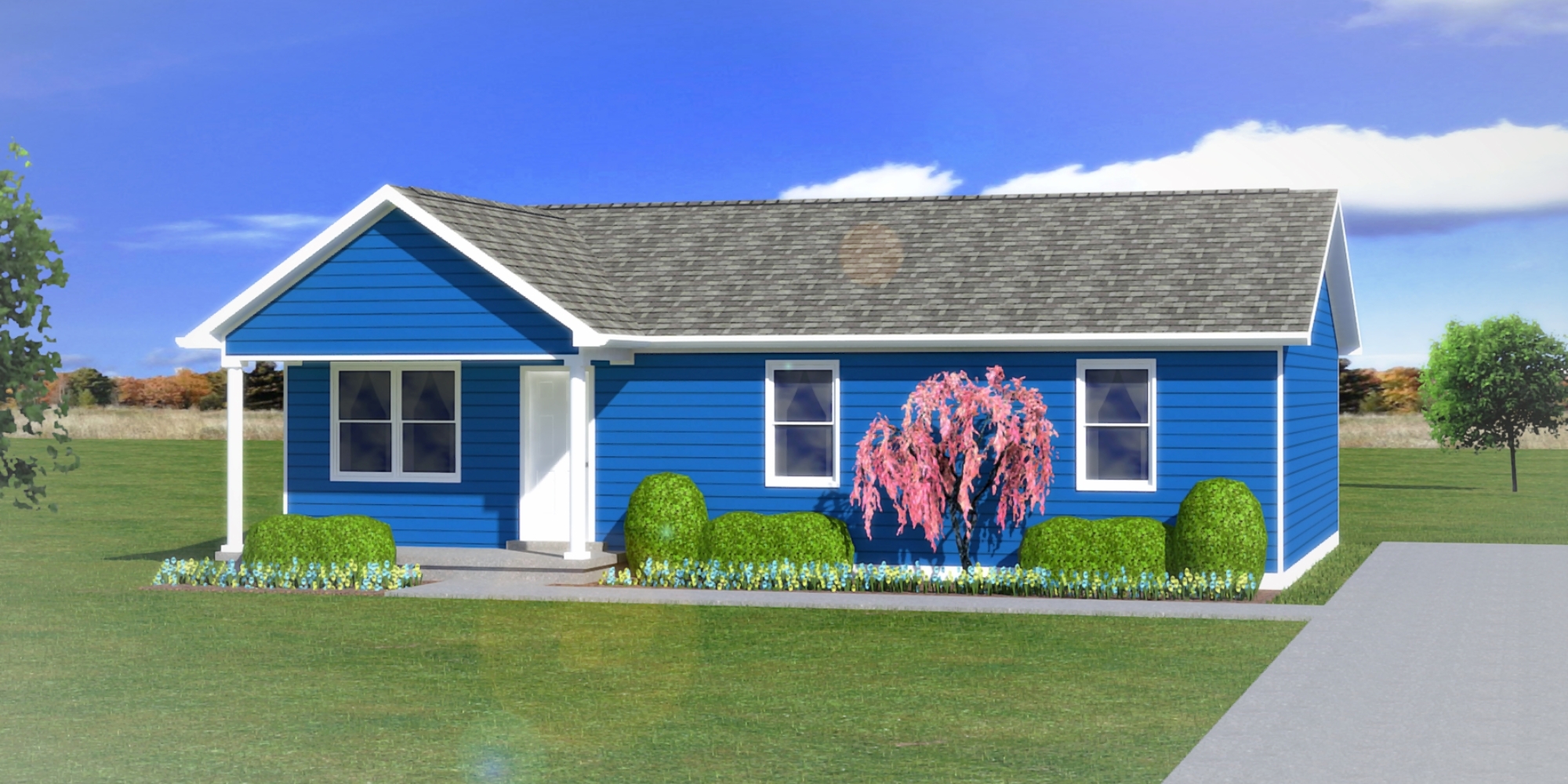 One Story Home Designs The Chestnut